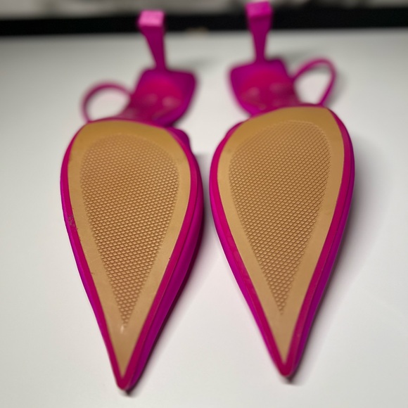 Zara Pointy Toe Slingback Pink Accent Heel Size 36 - Picture 9 of 10